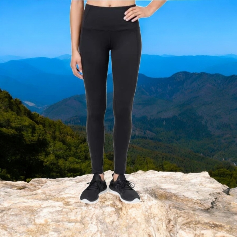 NWOT Tuff Athletics Black High-Waisted Yoga Leggings